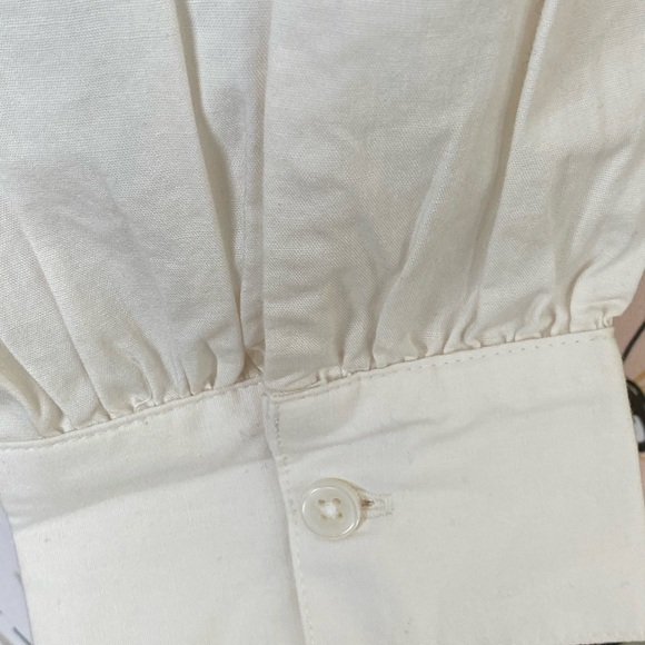 NWT LEVI’S Devin White Cropped Puff Sleeve Blouse Women Size Medium - Picture 11 of 12